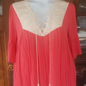 Umgee ready to wear coralish pink top...baby doll